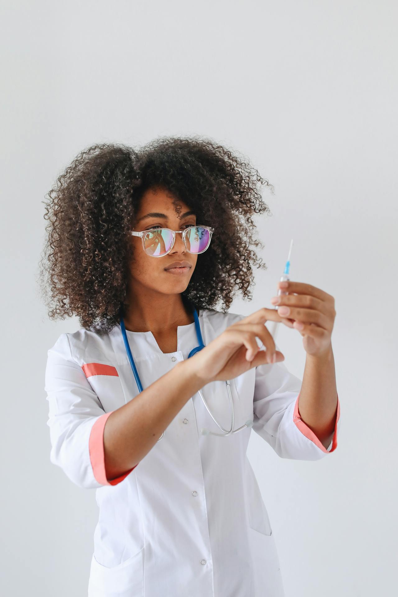 Nurse preparing an at-home treatment